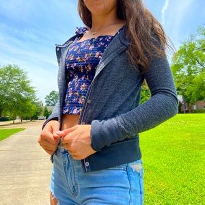 Aeropostale Crop Grey Cardigan